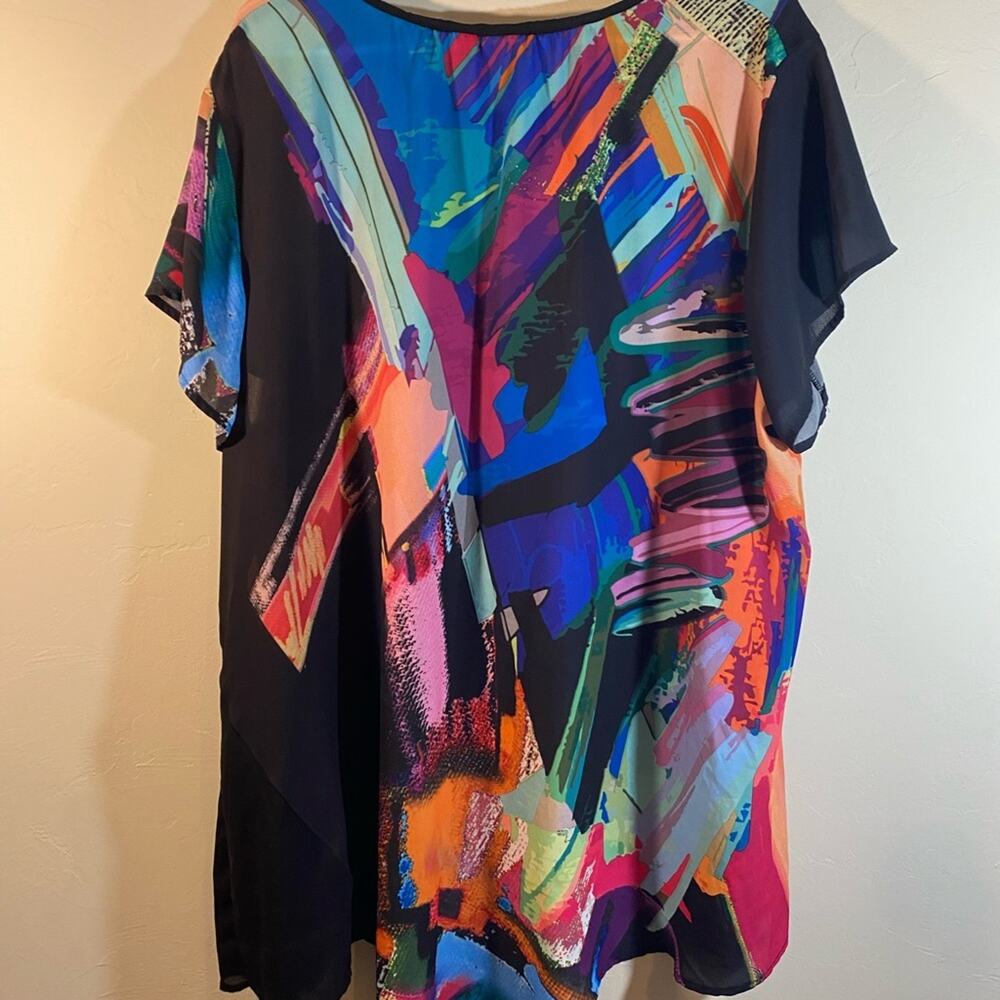 Multi Color Top Size 3X Sheer - Picture 6 of 7